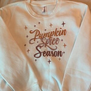 Pumpkin Spice Season White Sweatshirt